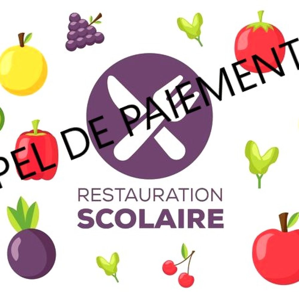 RESTAURATION SCOLAIRE PERIODE DU 2 Septembre AU 18 Octobre 2024