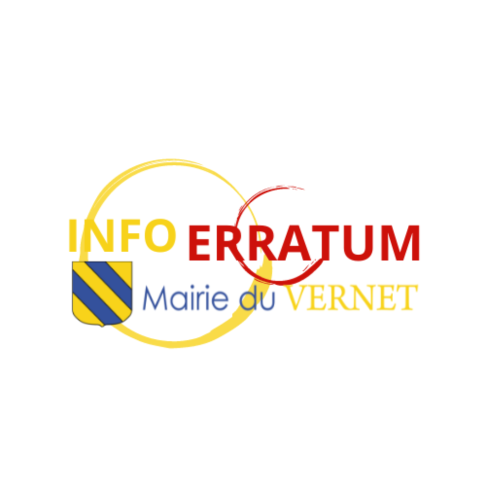 ERRATUM sur notre Bulletin Municipal